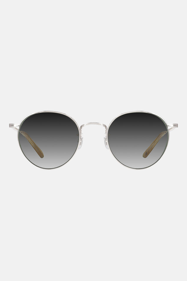 Garrett Leight Silver-Blonde/Semi Flat Grey Gradient Wilson 49 Sunglasses - blueandcream