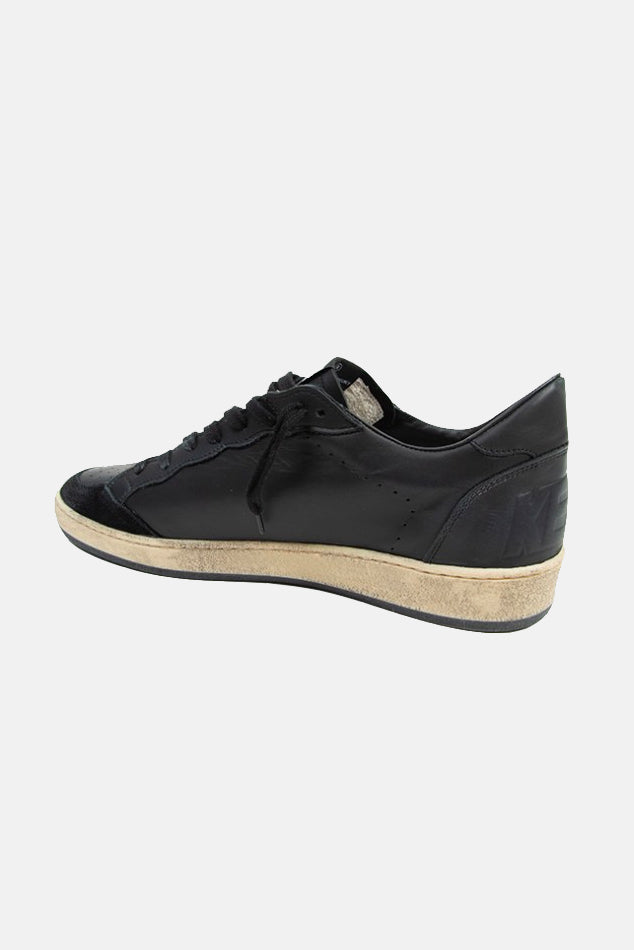 Ball Star Low Top Sneaker Black Leather/Black Suede - blueandcream