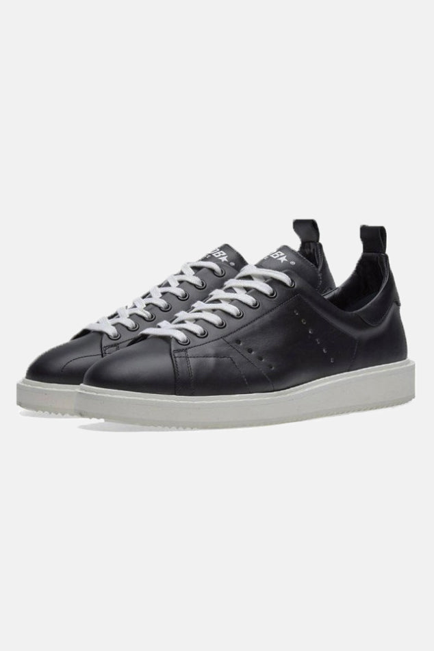 Starter Low Top Sneaker Black/White Sole - blueandcream