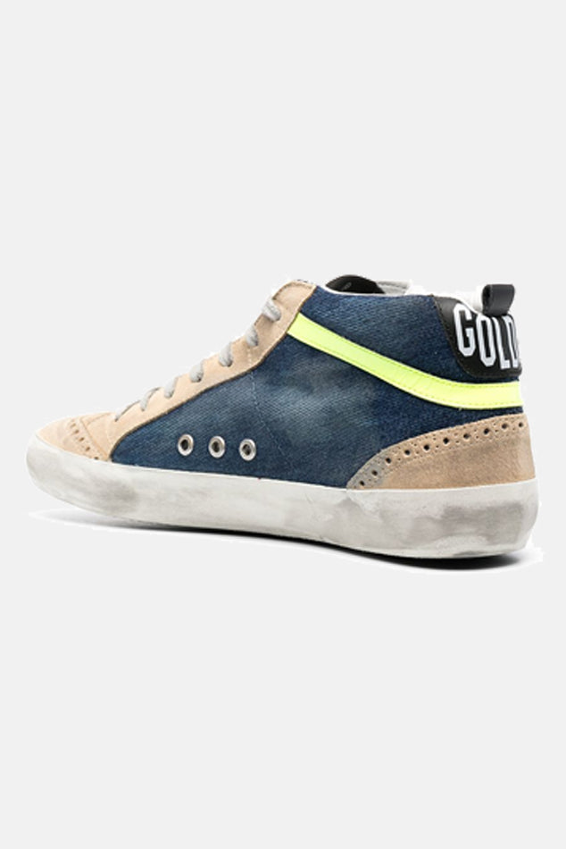 Golden Goose Mid Star Sneaker - blueandcream