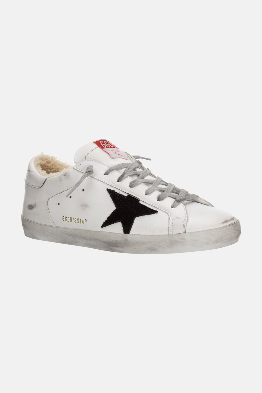 Super-Star Low Top Sneaker White/Shearling/Black Star - blueandcream