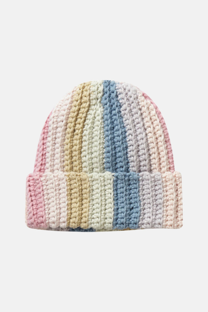 Supreme gradient crochet beanie Pink
