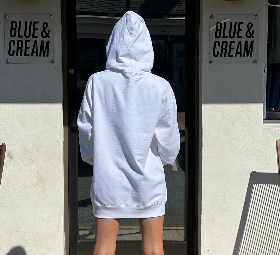 Craig's Ice Cream Hoodie White - blueandcream