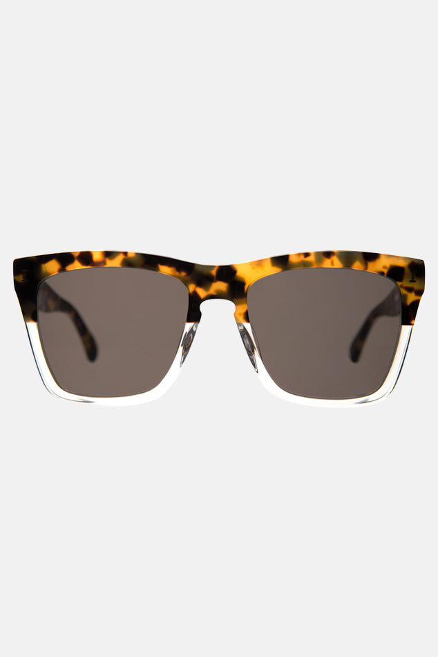 Los Feliz Sunglasses Half/Half Tortoise - blueandcream