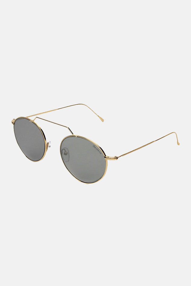 Wynwood II Sunglasses Gold/Silver Mirror - blueandcream
