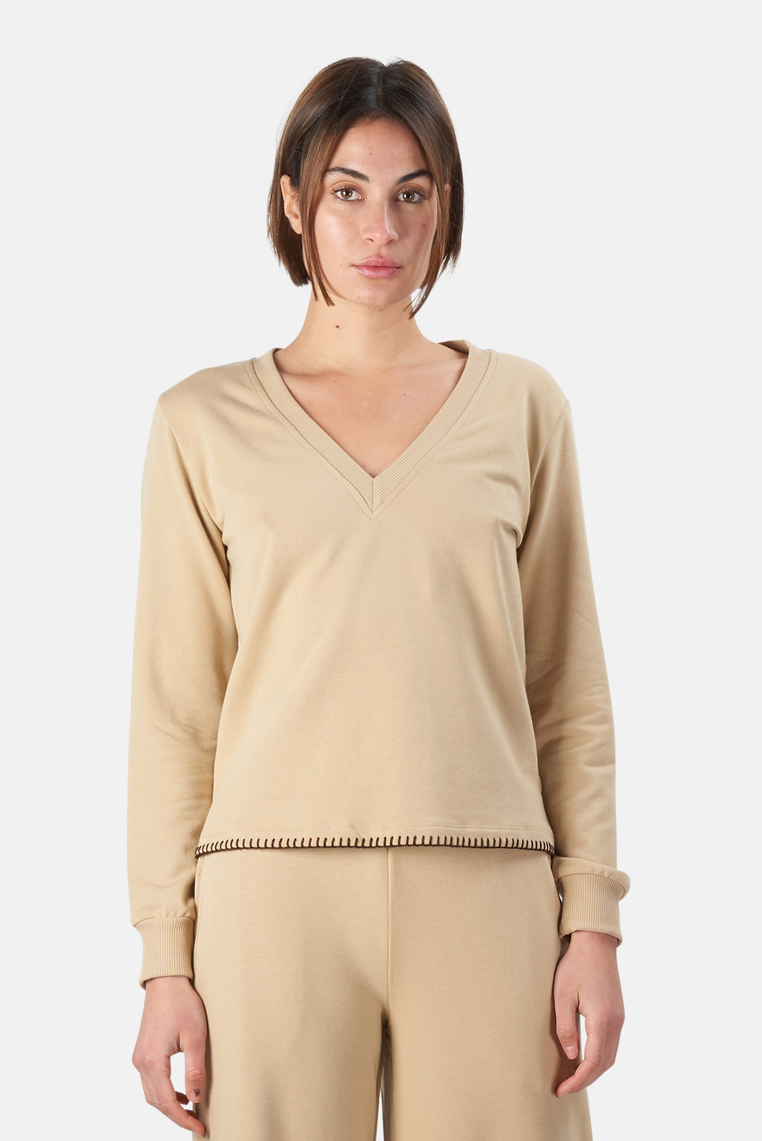 Helena Sweatshirt Camel - blueandcream