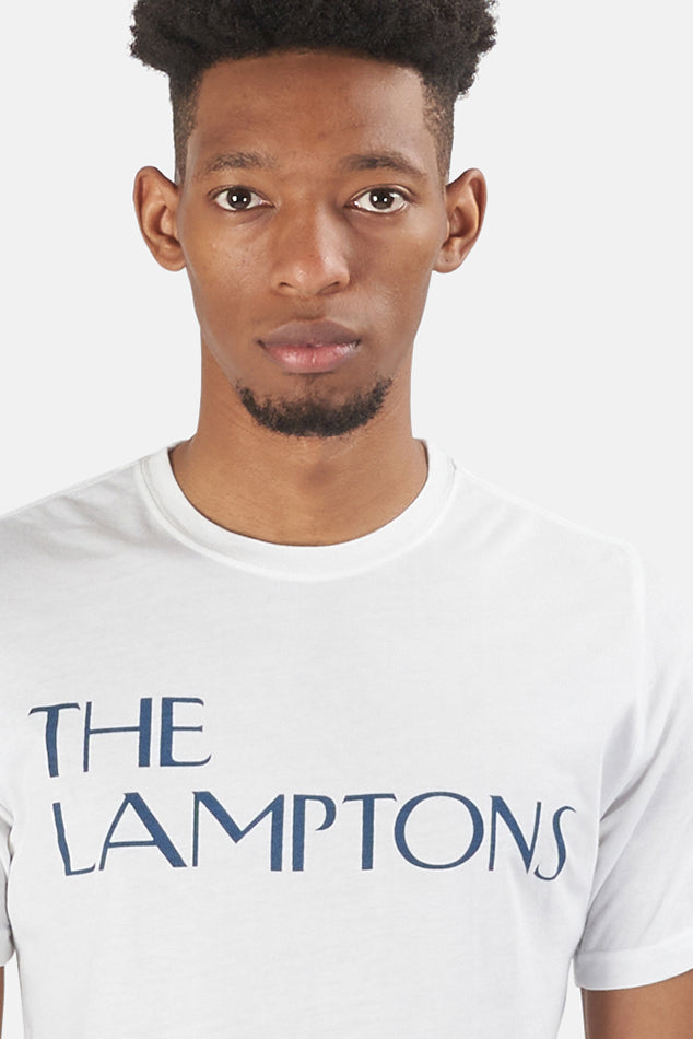 The Lamptons Crewneck Tee White - blueandcream