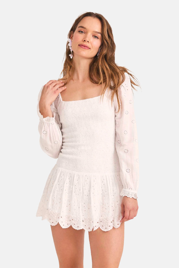 Jayce Dress Antique White - blueandcream