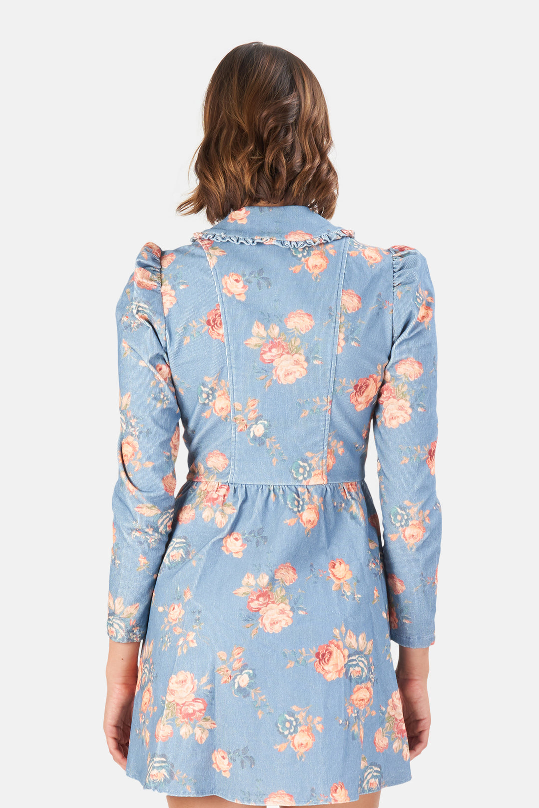 LoveShackFancy Beyers Dress Faded Denim blueandcream LoveShackFancy Beyers Dress Faded Denim blueandcream