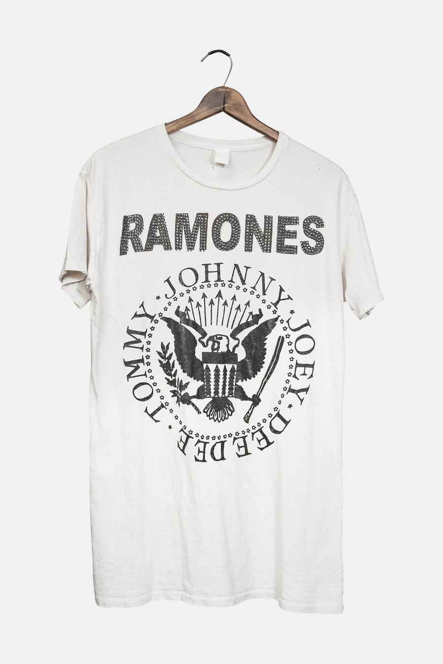 Ramones Crystals Tee Vintage White