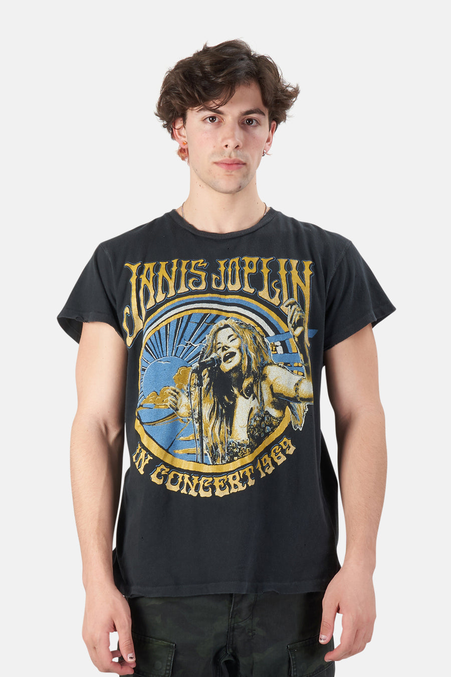 Janis Joplin In Concert 1969 Tee Coal Pigment - blueandcream