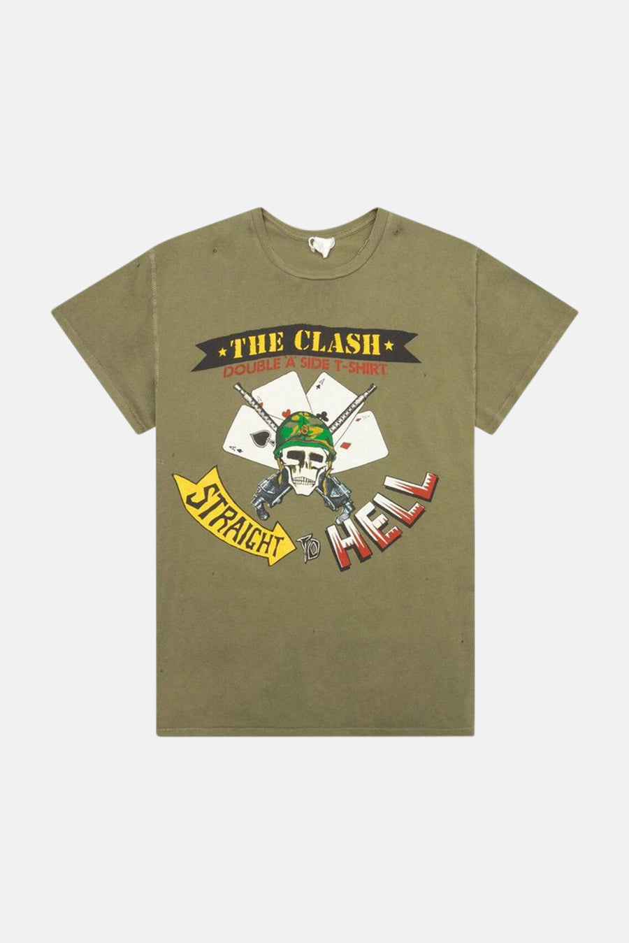 The Clash Straight to Hell Tee Army Fade - blueandcream