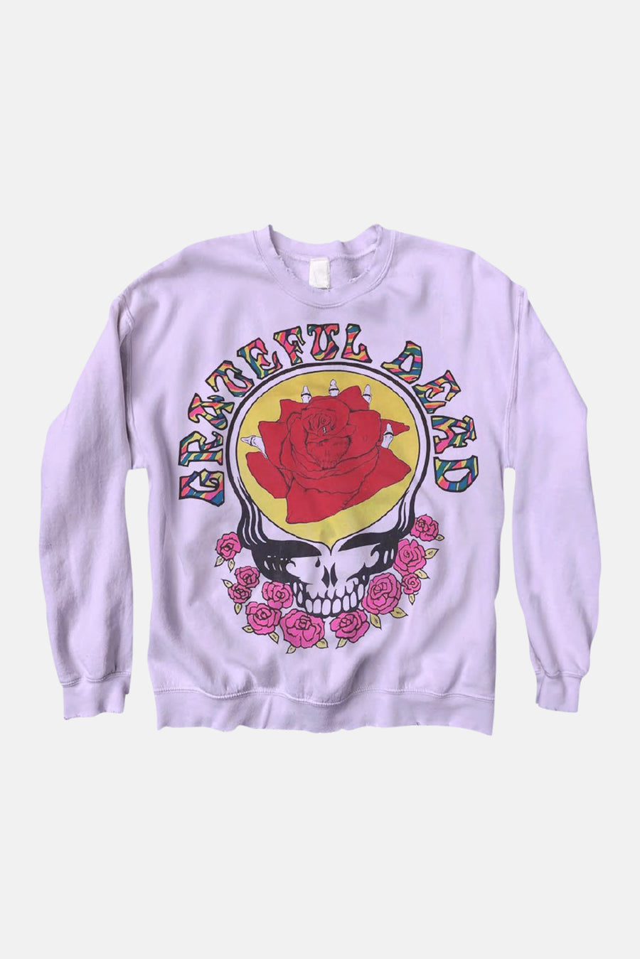 Grateful Dead Rose Sweatshirt Lilac - blueandcream