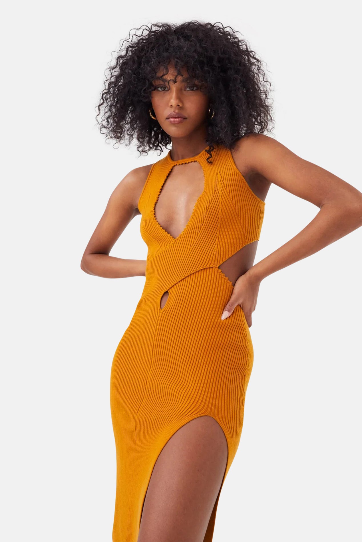 For Love & Lemons Maggie Midi Dress Orange – blueandcream