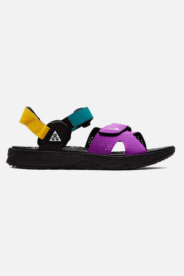 Black/White/Vivid Purple Nike ACG Deschutz Sandal - blueandcream