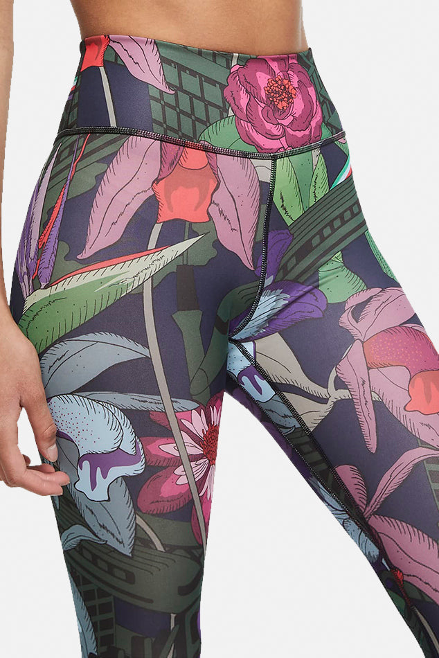 Nike Icon Clash One Floral Leggings - blueandcream