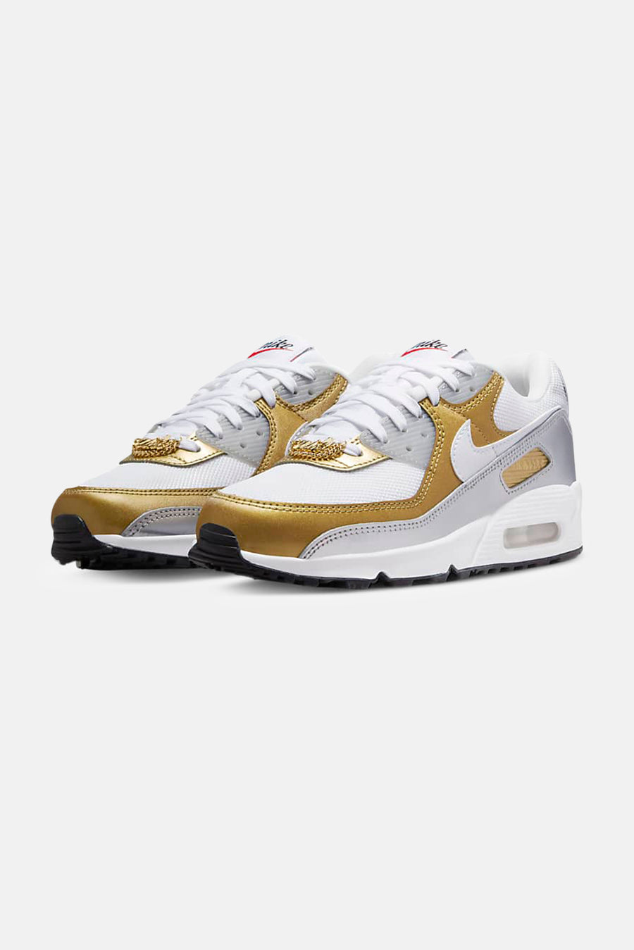 Nike air max 90 womens white and gold Clearance