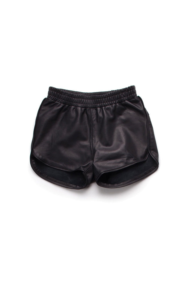 Nununu Leather Gym Shorts - blueandcream