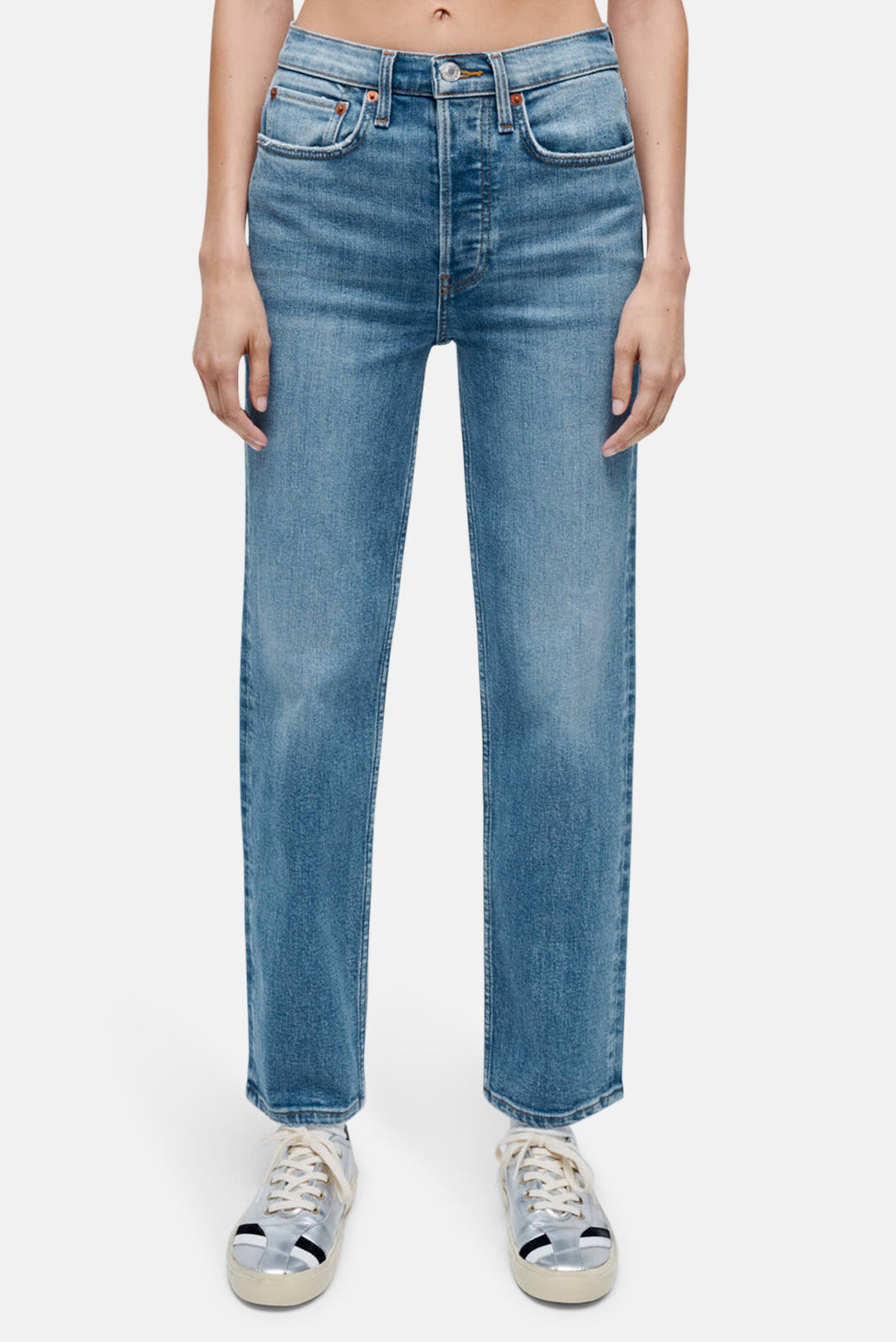 70s Stove Pipe Jean Classic Faded Blue – blueandcream