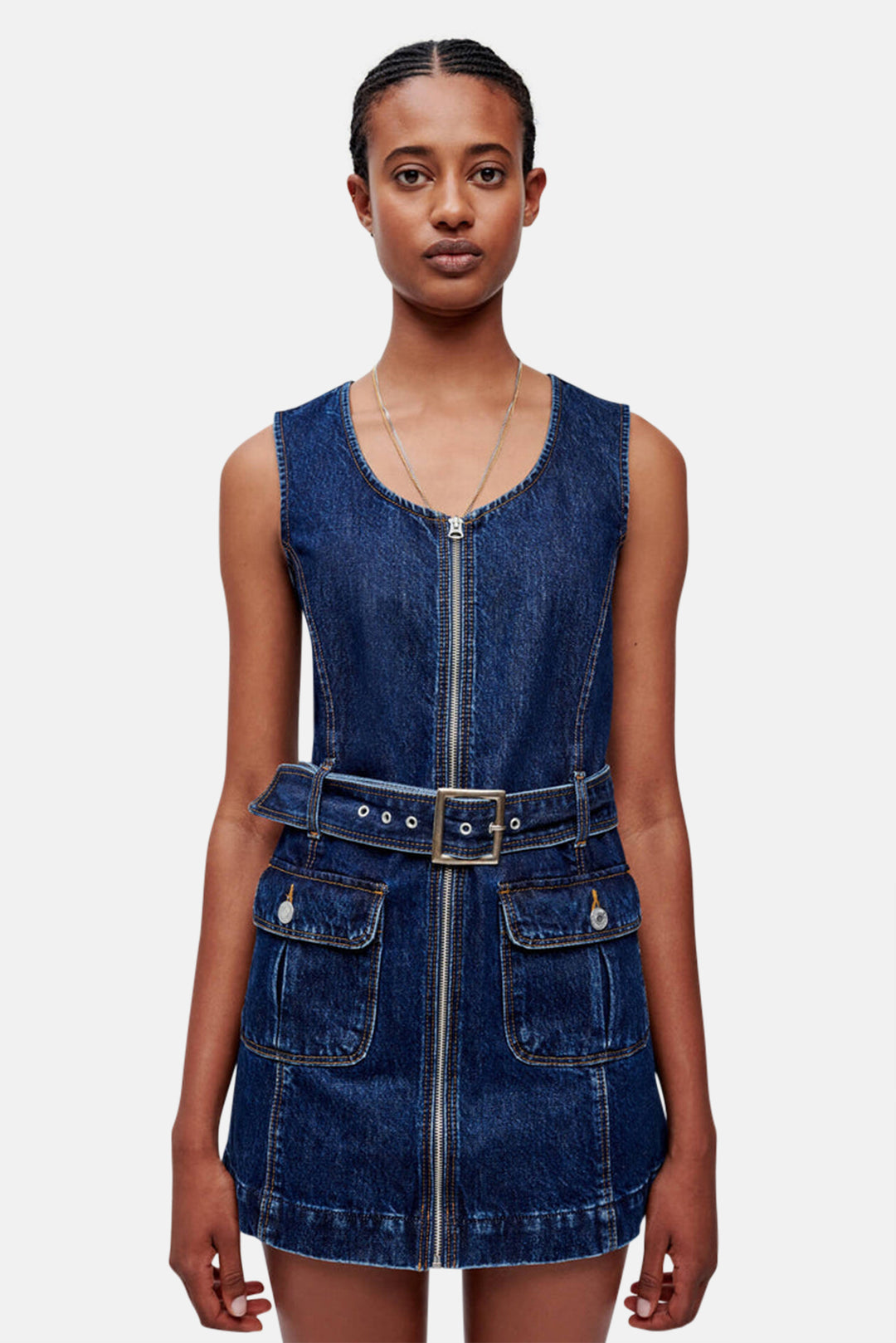 60s denim dress NEW House Of Harlow Nicole Richie Denim Dress Size 6 READ MISSING BUTTONS