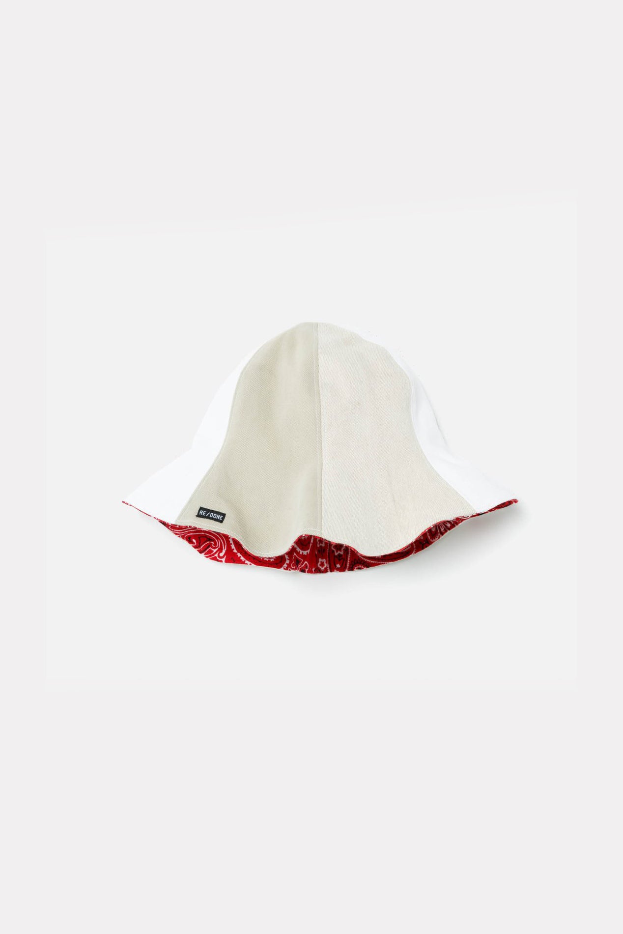 70s Reversible Tulip Hat Beige/Red – blueandcream