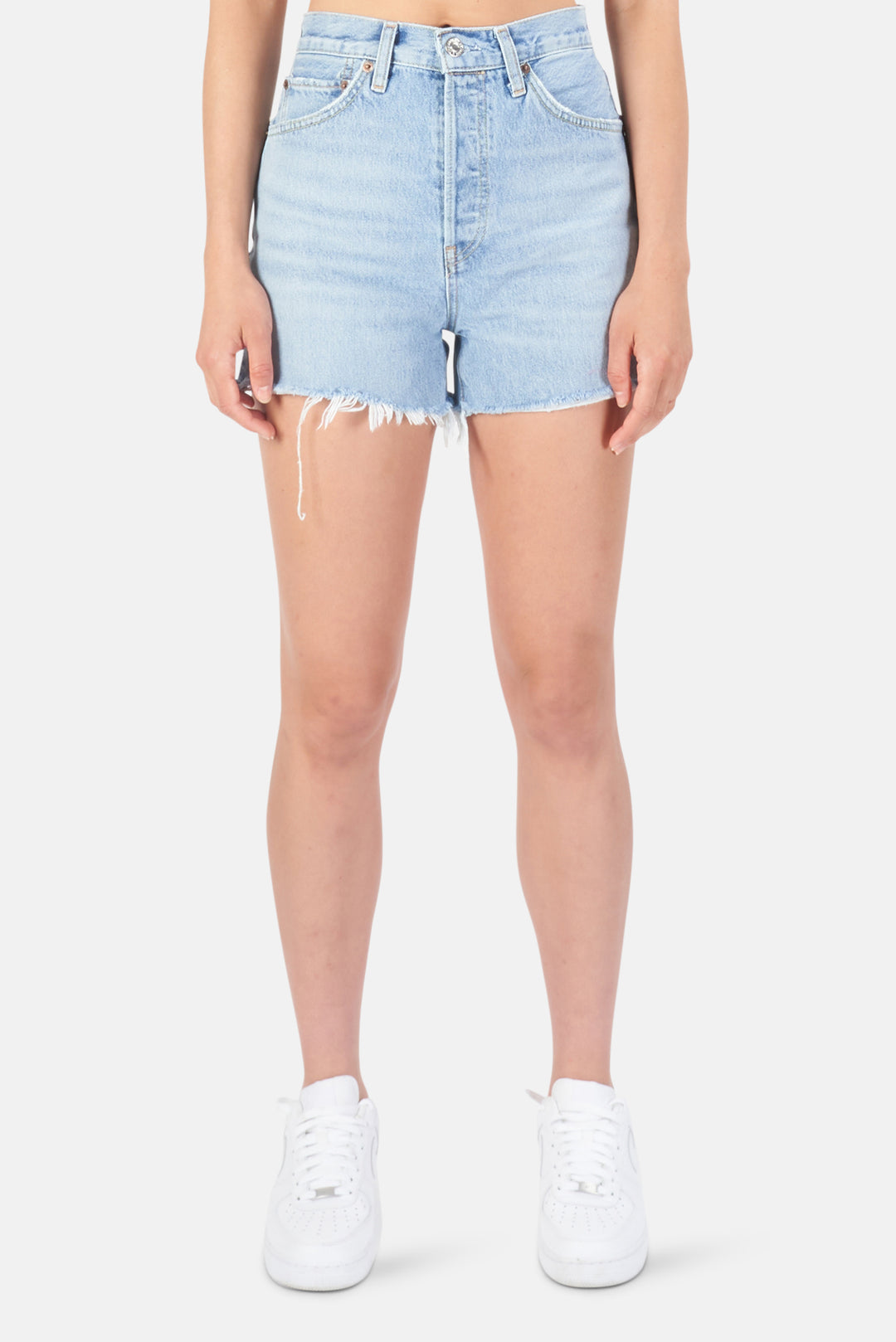 50s Cut Off Shorts Faded Vintage White - blueandcream