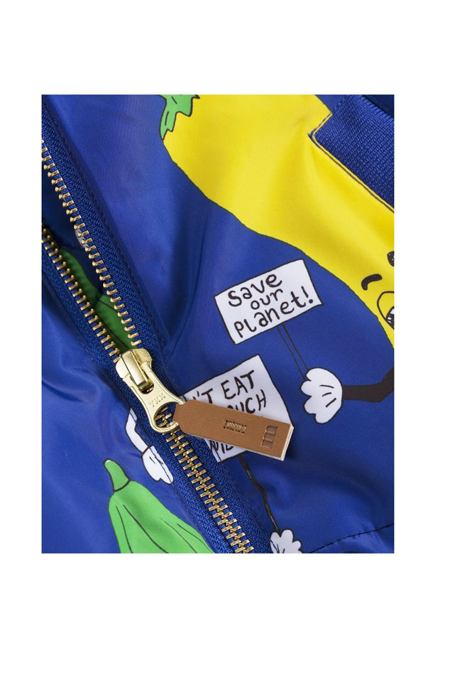 Mini Rodini Veggie Baseball Jacket - blueandcream