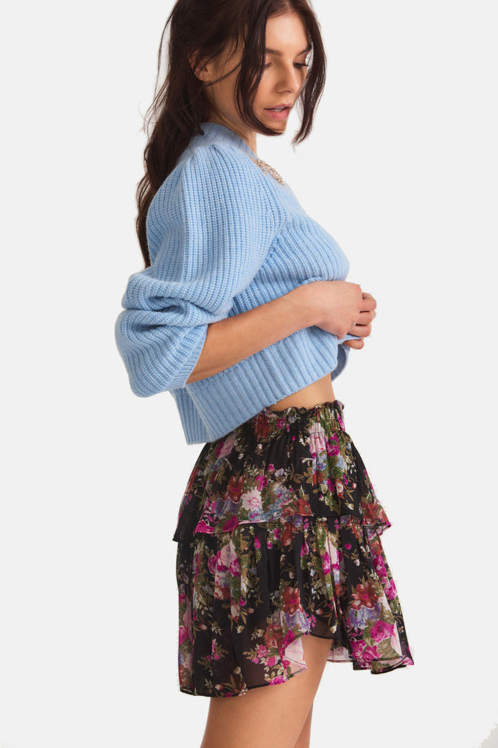 Ruffle Mini Skirt Midnight Muse - blueandcream