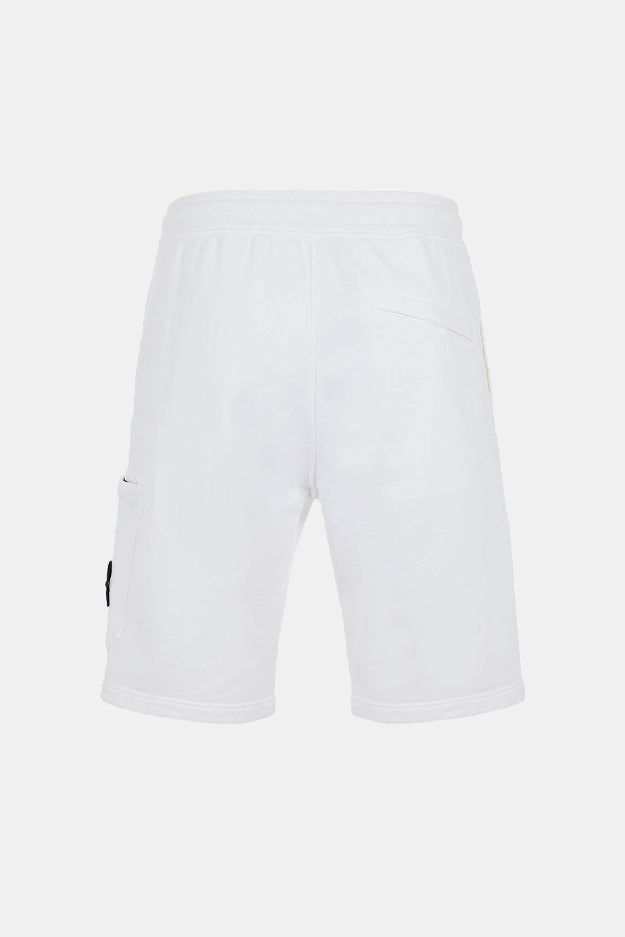 Brushed Fleece Bermuda Shorts White - blueandcream