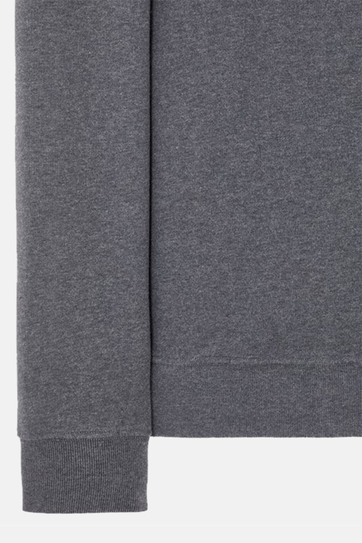 Half Zip Sweatshirt Melange Dark Grey - blueandcream