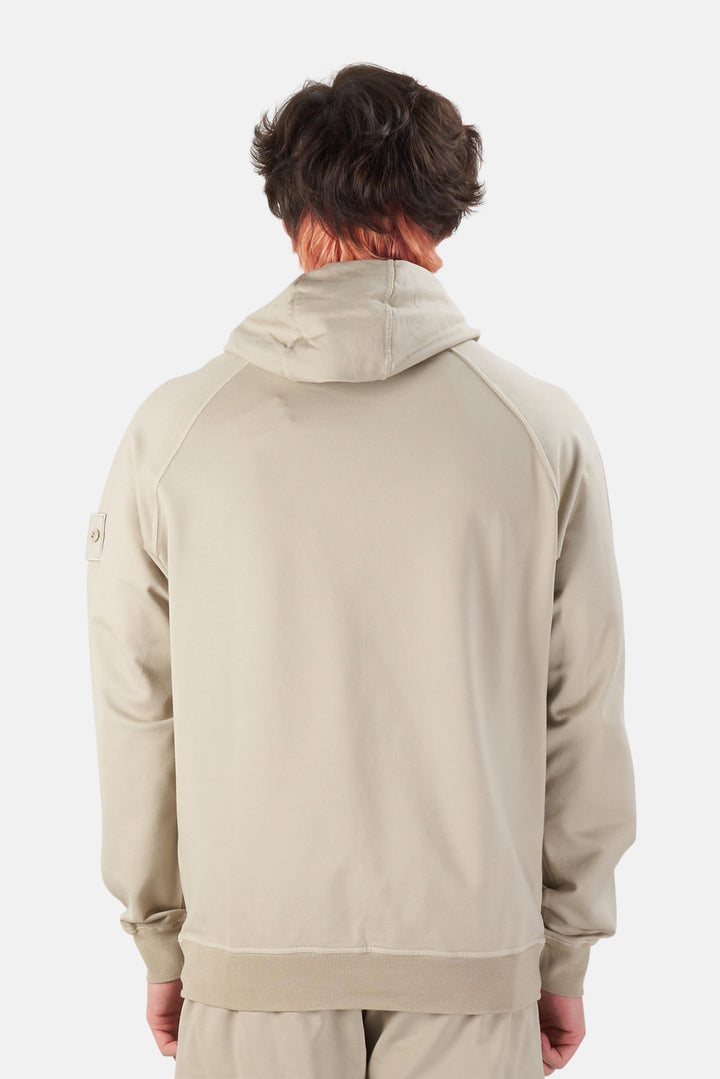Ghost Piece Cotton Hooded Sweatshirt Khaki - blueandcream