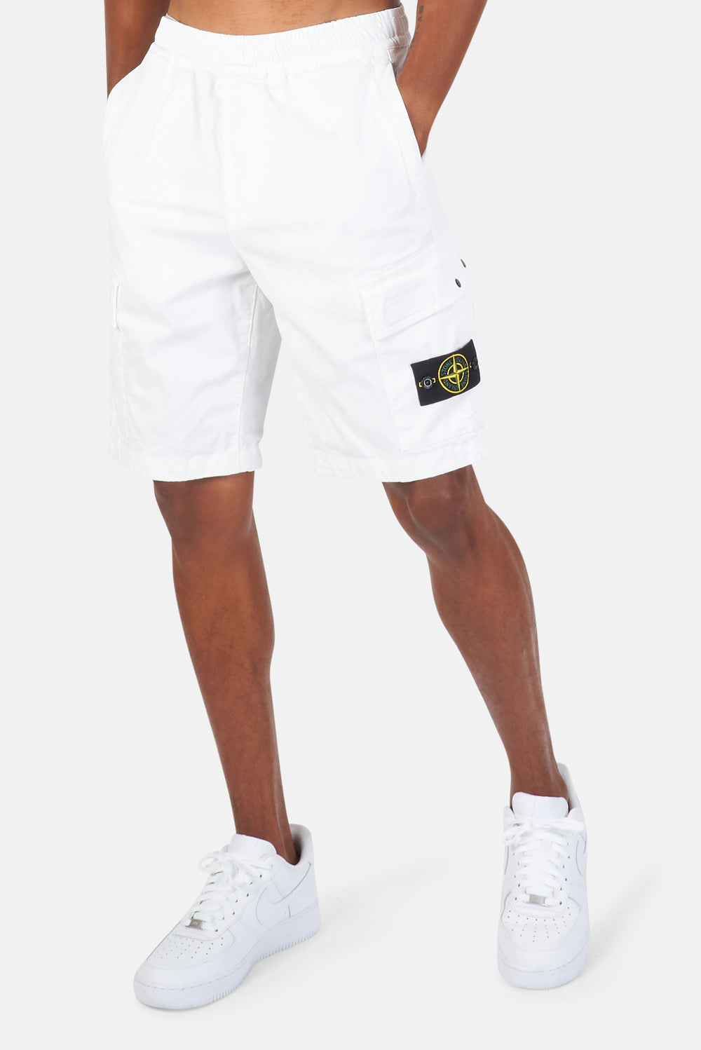 Cargo Bermuda Shorts White - blueandcream