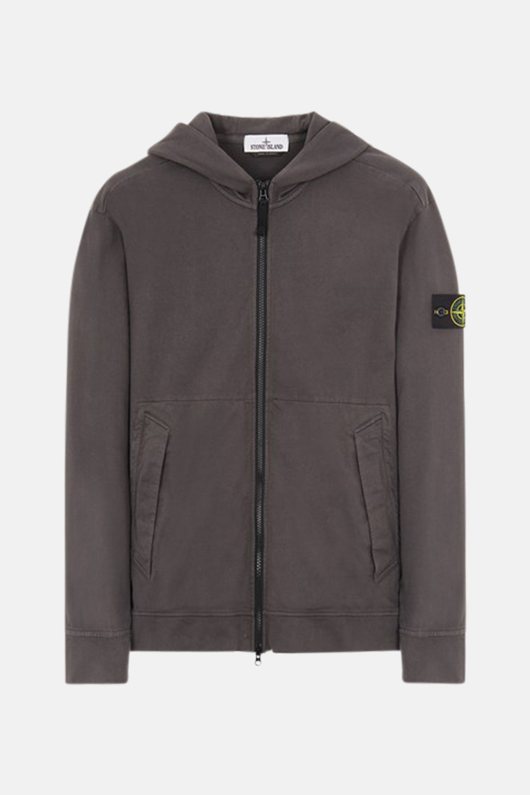 Heavy Cotton Fleece Zip Hoodie Steel Grey - blueandcream