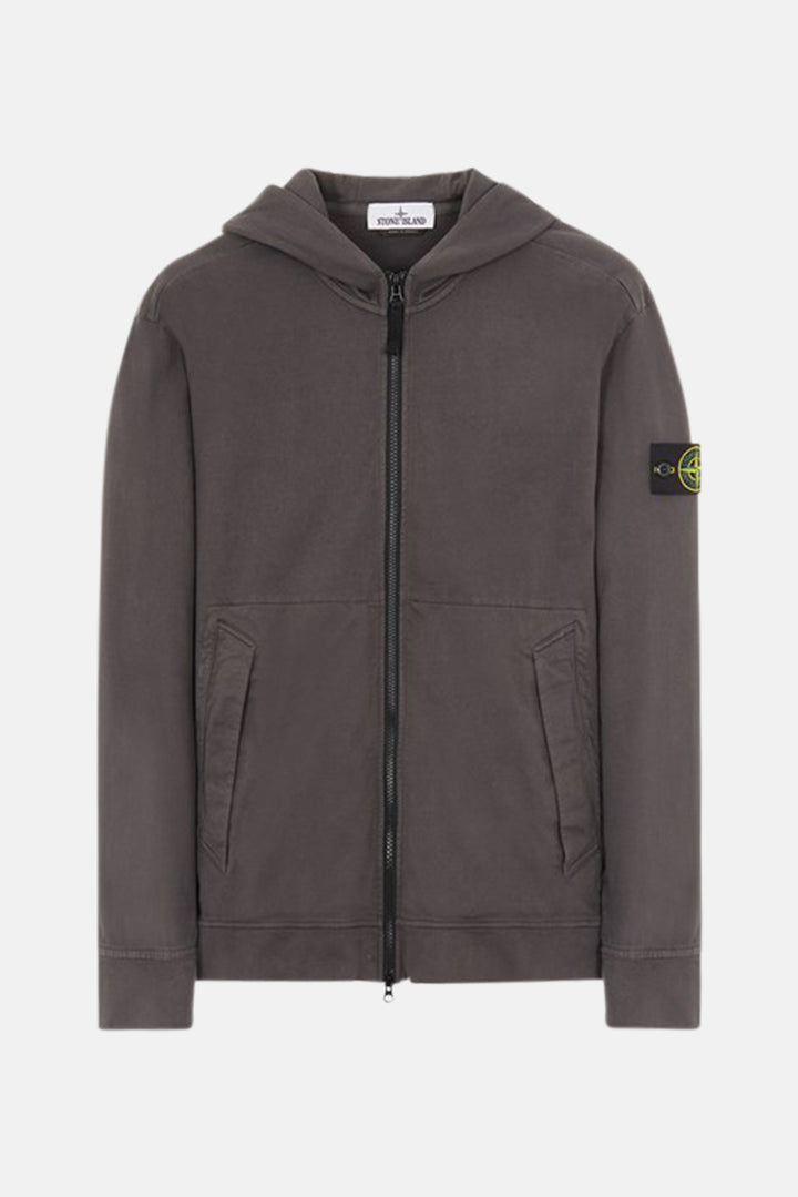 Heavy Cotton Fleece Zip Hoodie Steel Grey - blueandcream