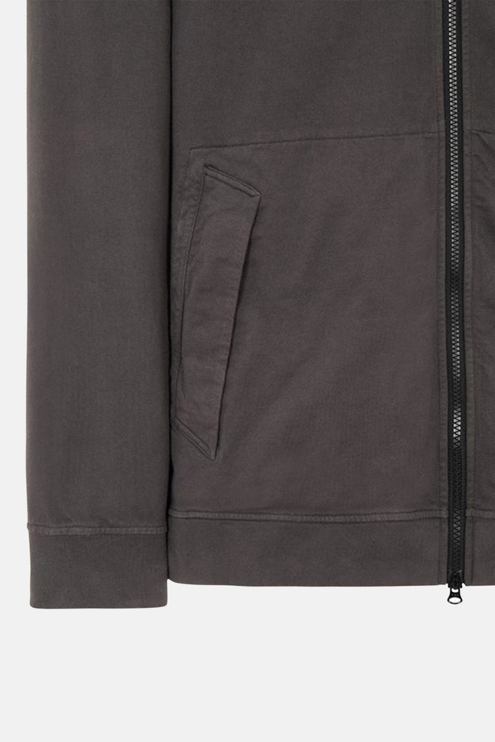 Heavy Cotton Fleece Zip Hoodie Steel Grey - blueandcream