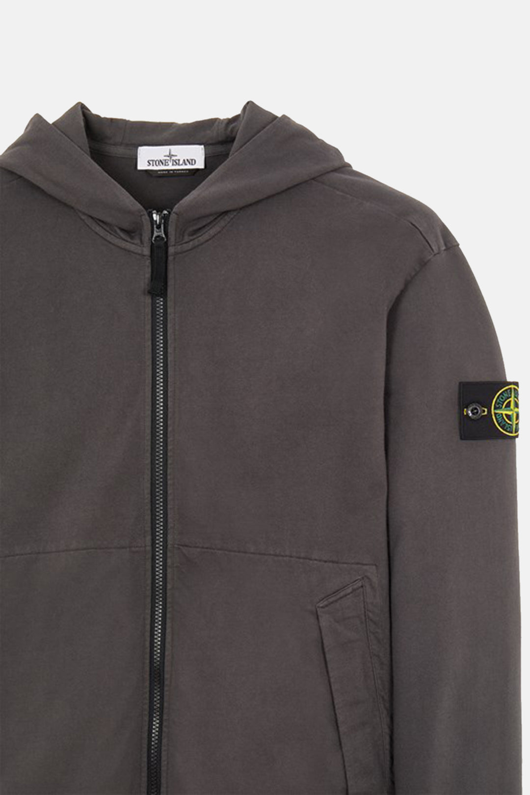 Heavy Cotton Fleece Zip Hoodie Steel Grey - blueandcream