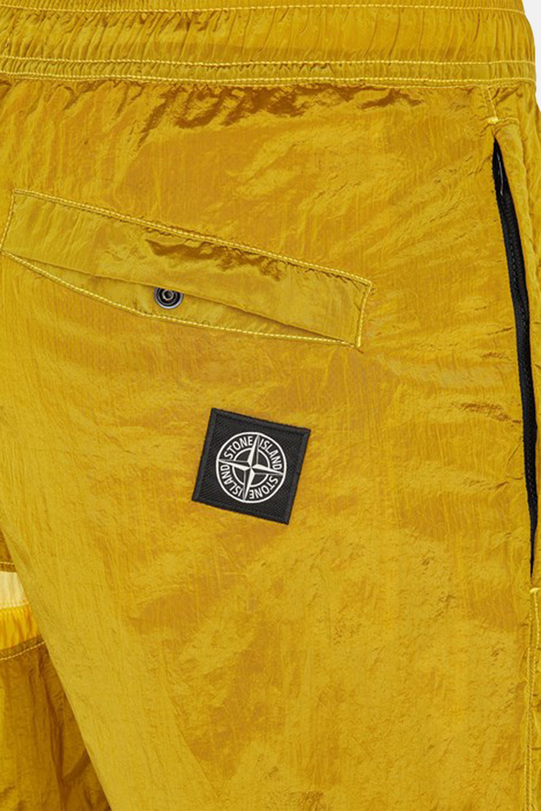 ECONYL Nylon Metal Star Inlay Shorts Yellow - blueandcream