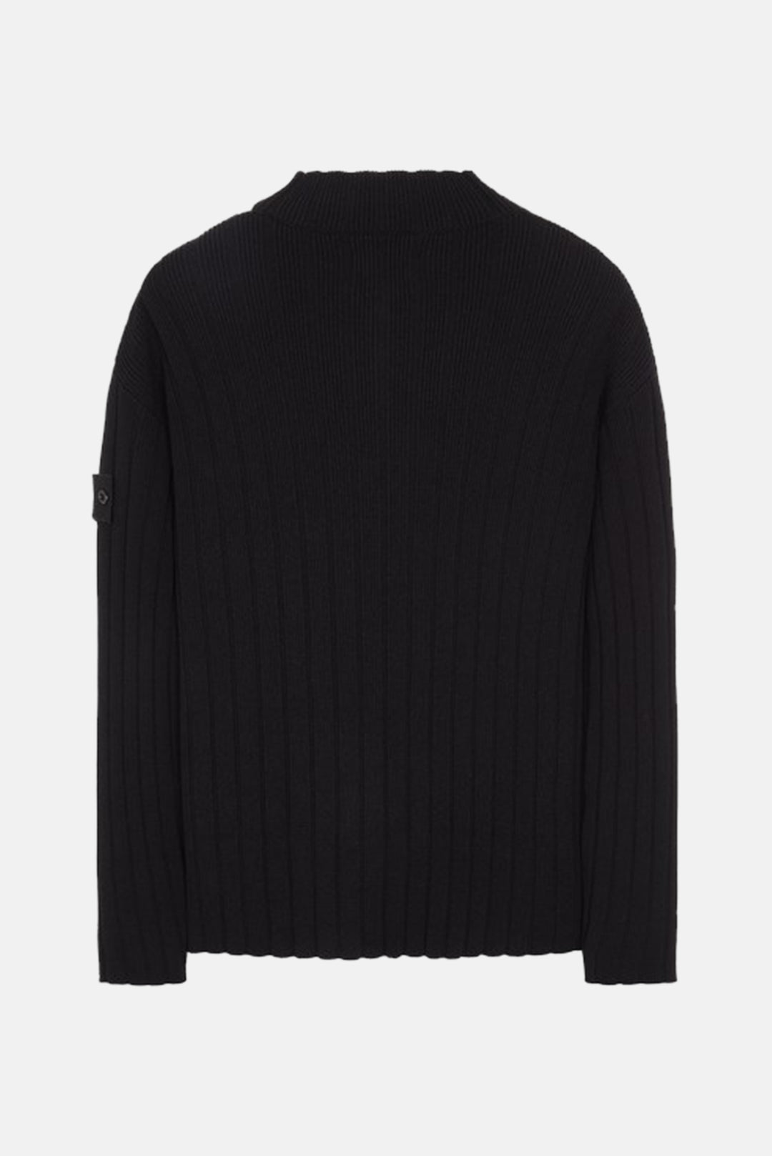 Ghost Piece Quarter Zip Sweater Black