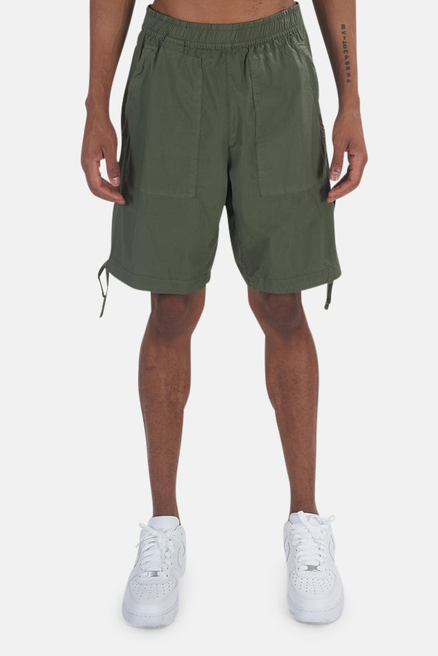 Stretch Cotton Shorts Olive Green - blueandcream