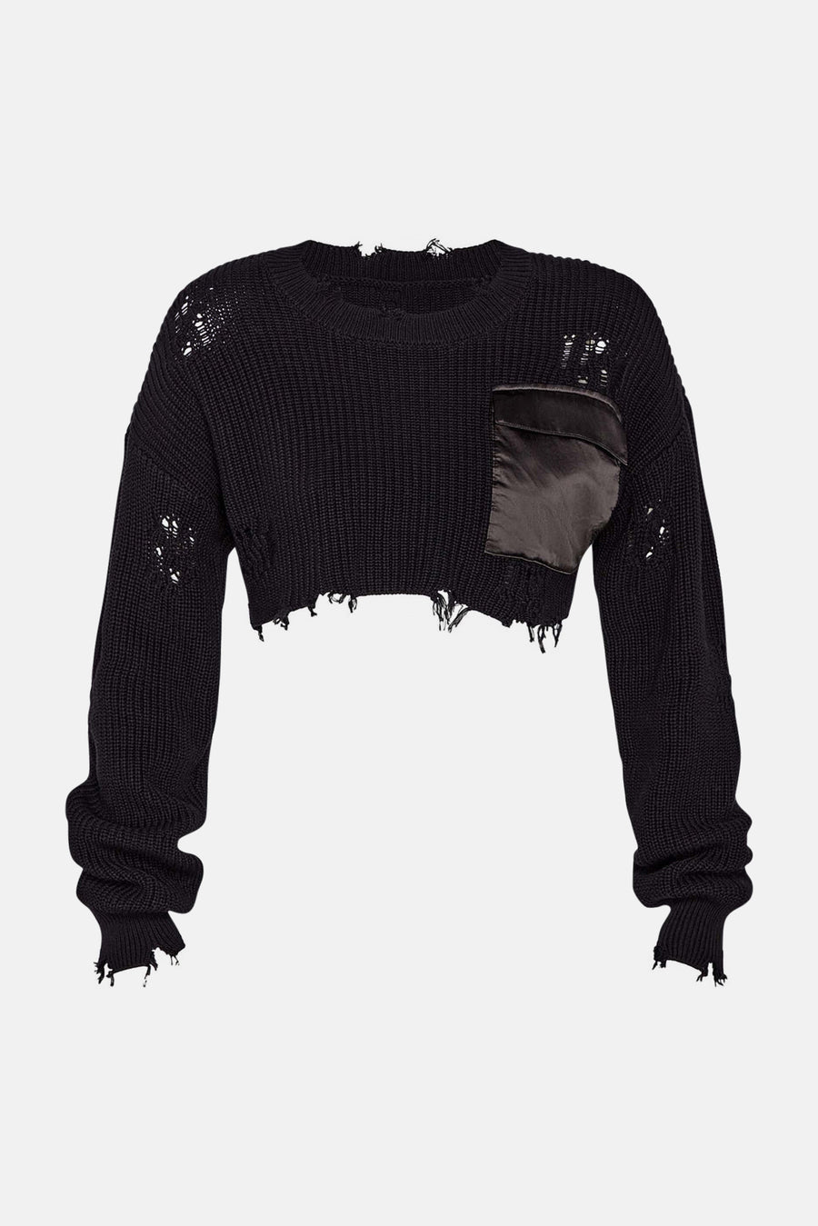 Cropped Devin Sweater Black - blueandcream