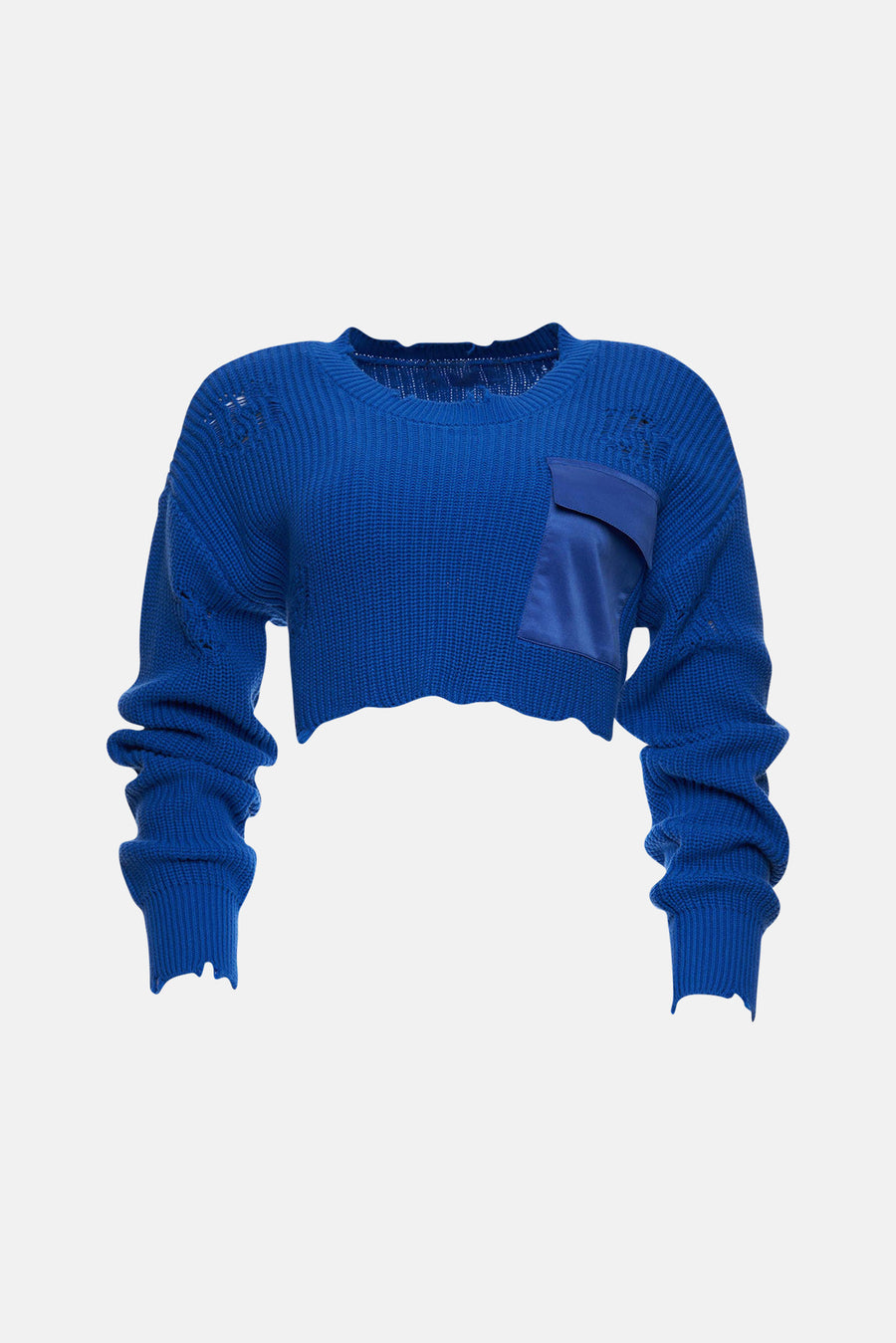 Cropped Devin Sweater Royal Blue