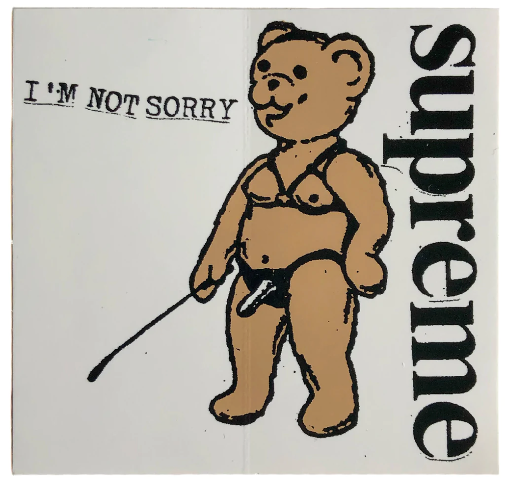 Supreme Im not sorry Sticker - blueandcream