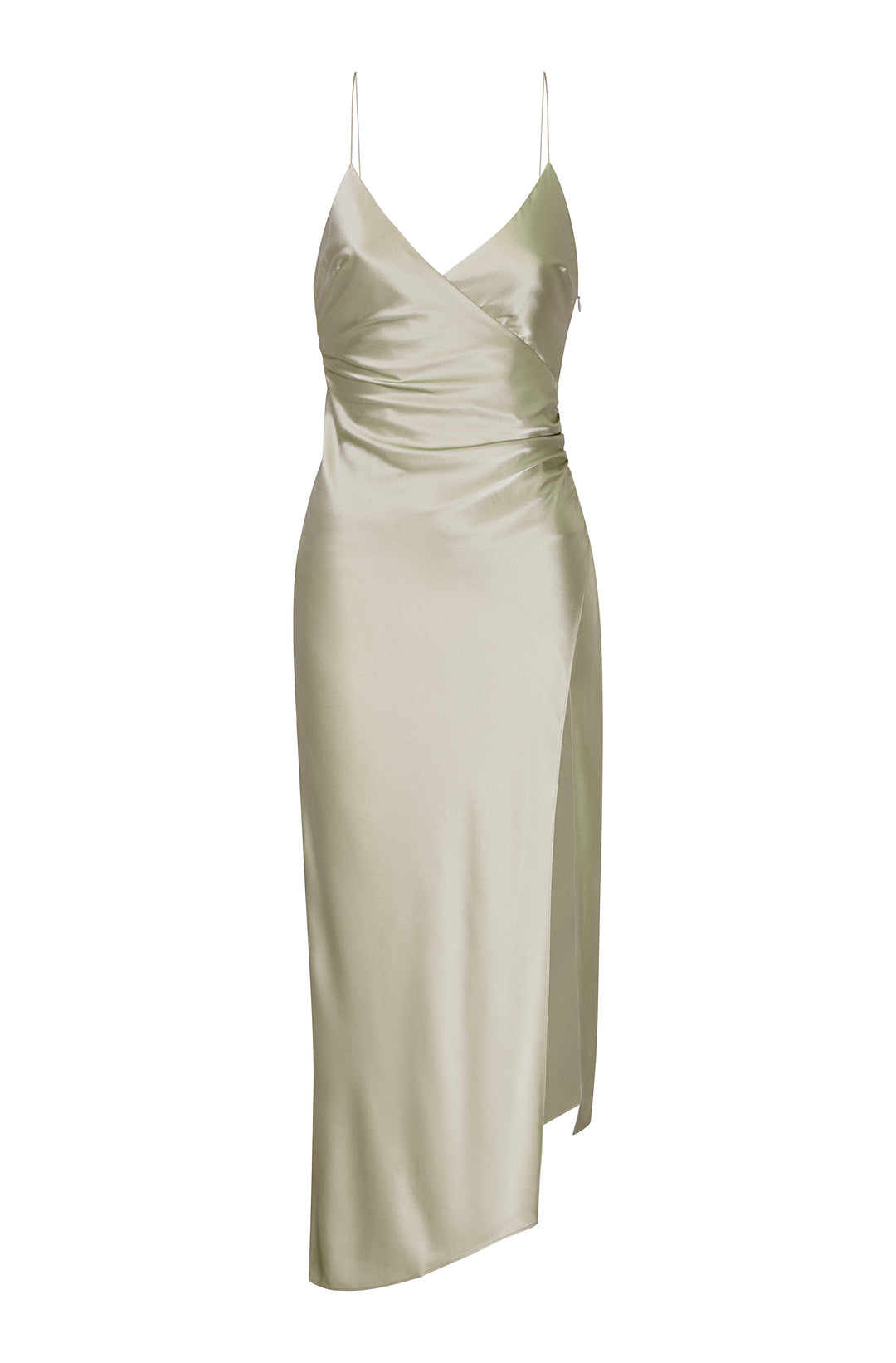 SER.O.YA Emma Silk Dress Sage blueandcream SER.O.YA Emma Silk Dress Sage blueandcream