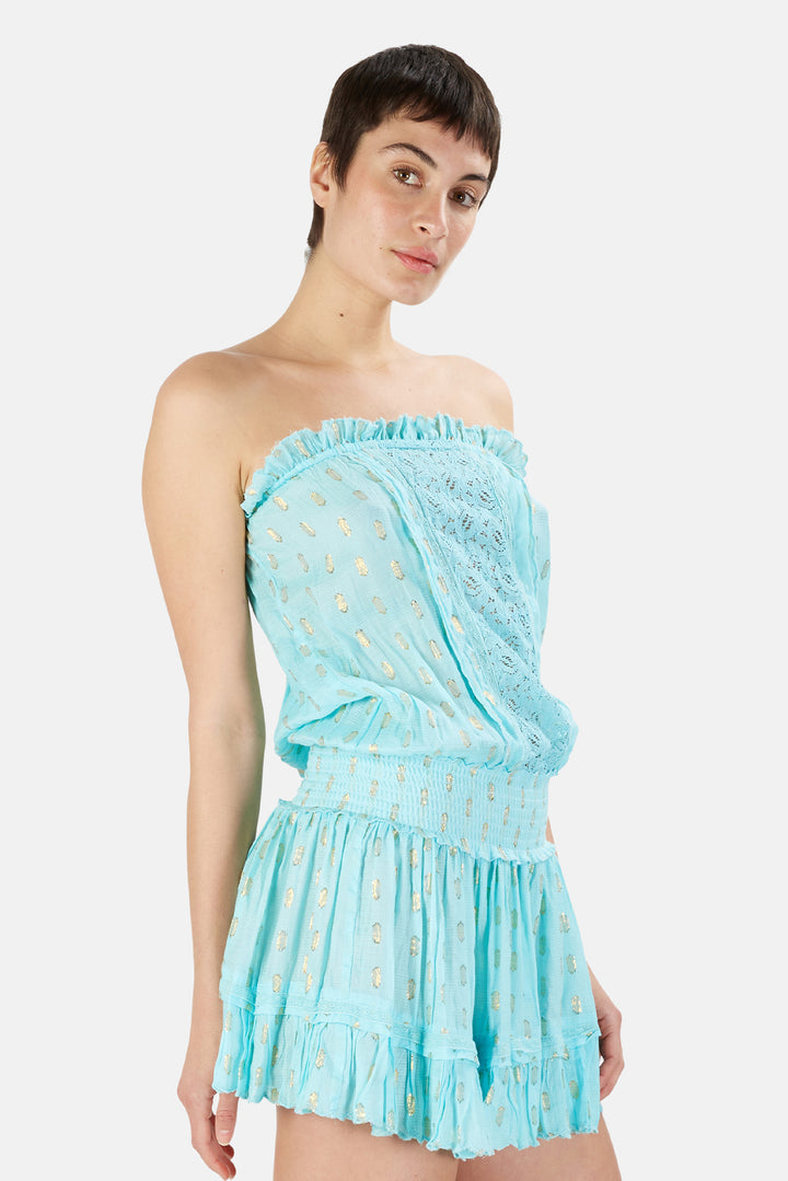 Malibu VI Pepite Dress Turquoise - blueandcream