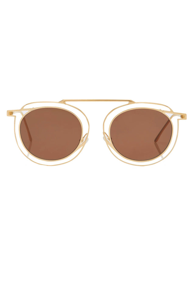 Thierry Lasry Potentially Gold & Brown - blueandcream