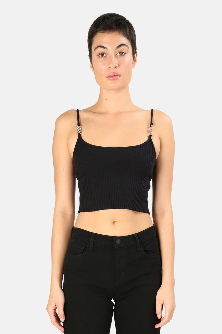 Vital Rib Tank Jet Black - blueandcream