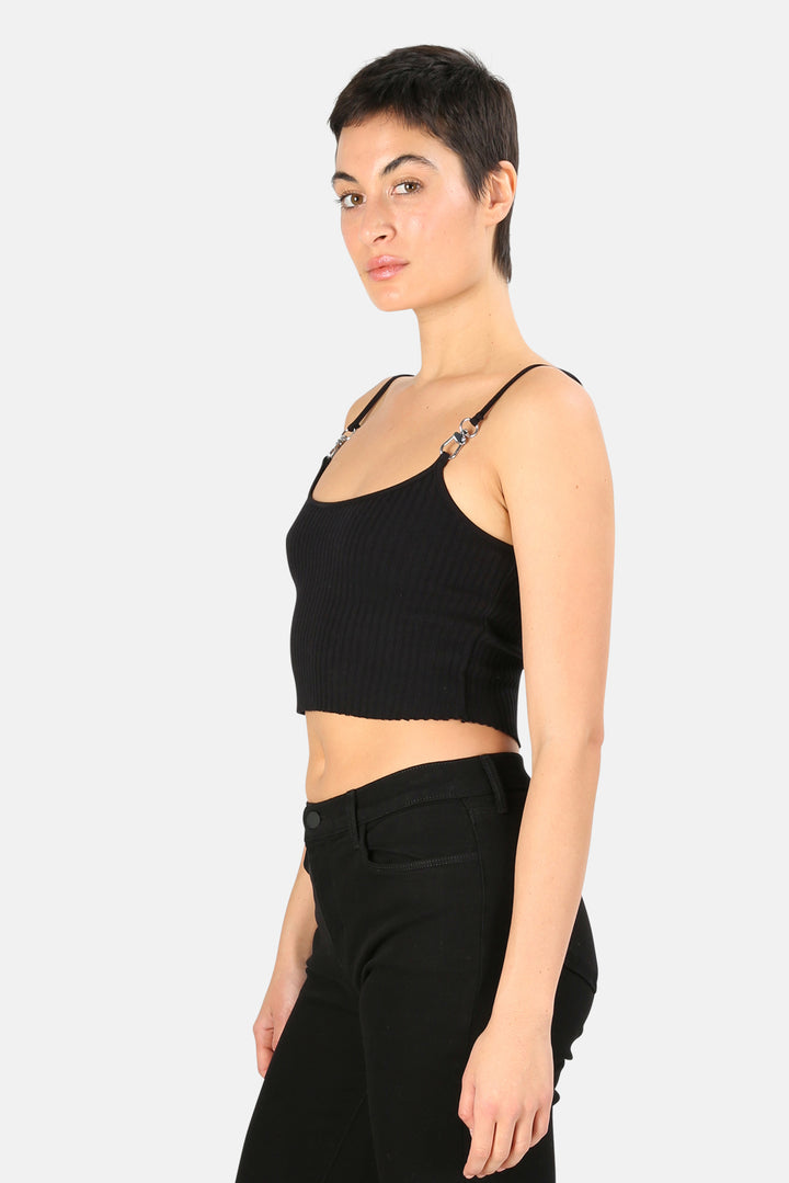 Vital Rib Tank Jet Black - blueandcream