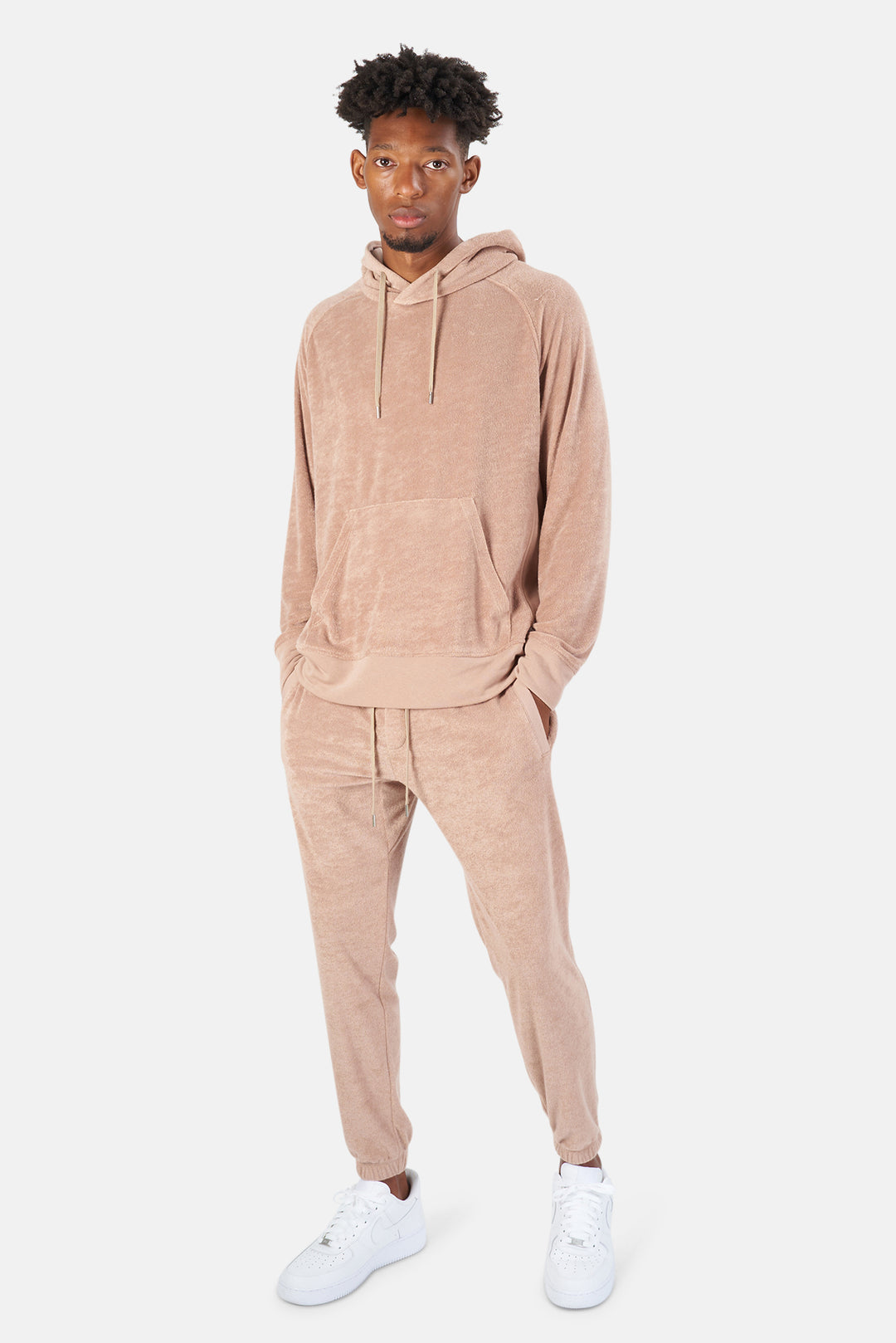 Poolside Terry Jogger Camel - blueandcream