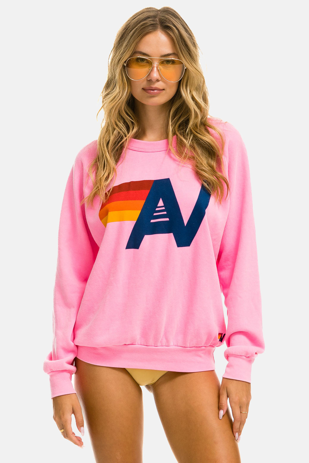 Women's Logo Sweatshirt Neon Pink - blueandcream