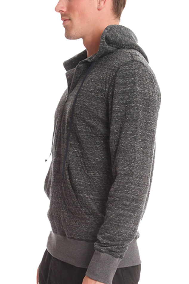 1/4 Zip Hoodie Charcoal - blueandcream